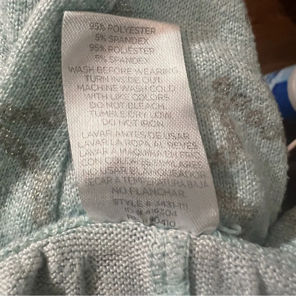 Danskin little girls pajama set size 6, mint green color